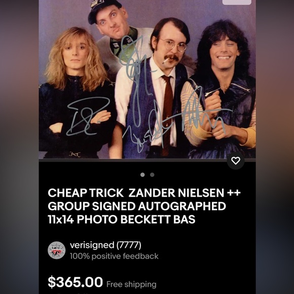 CHEAP TRICK Autographed Memorabilia‼️VERIFIED‼️1-OF-1‼️PRISTINE CONDITION‼️ - Picture 5 of 13